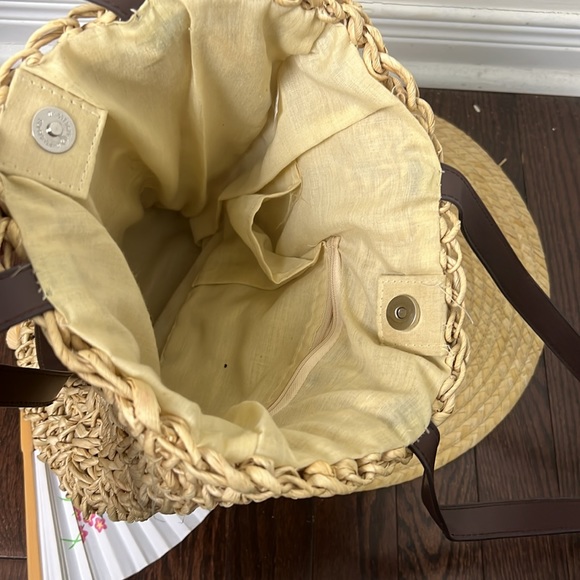 Vintage shoulder Cottagecore  Straw Bag - Picture 9 of 10